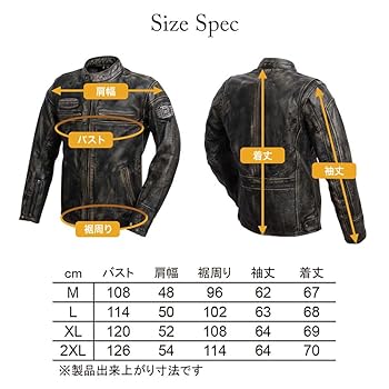 Amazon.co.jp: [デグナー] レザージャケット Leather Jacket 肩