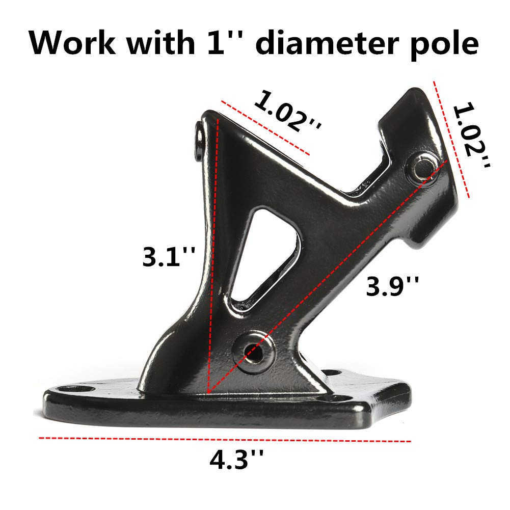 Buy Yafeco Stainless Steel Heavy Duty Flag Pole Holder Flag Bracket, 2