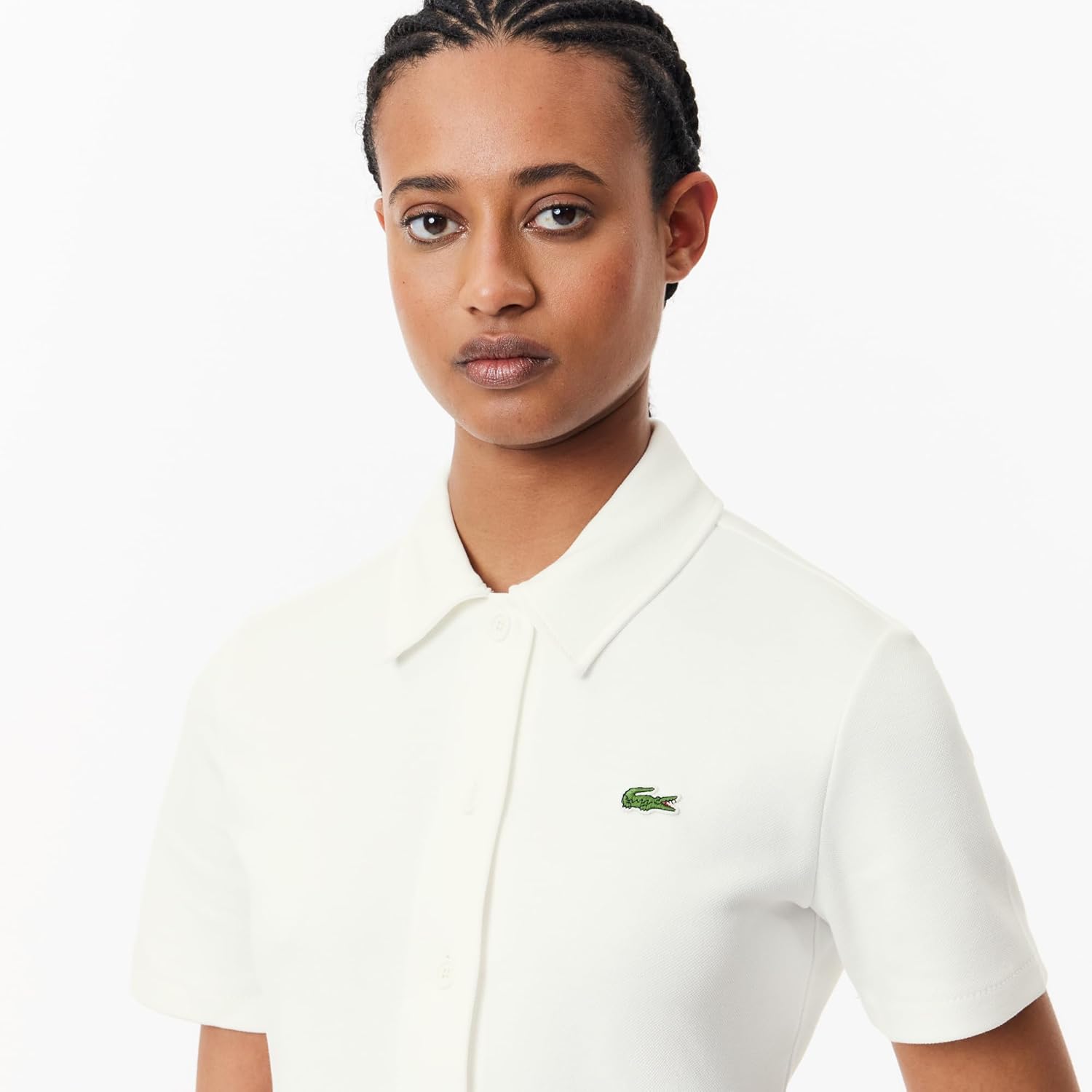 Lacoste Womens Organic Cotton Buttoned Polo Dress - Image 4