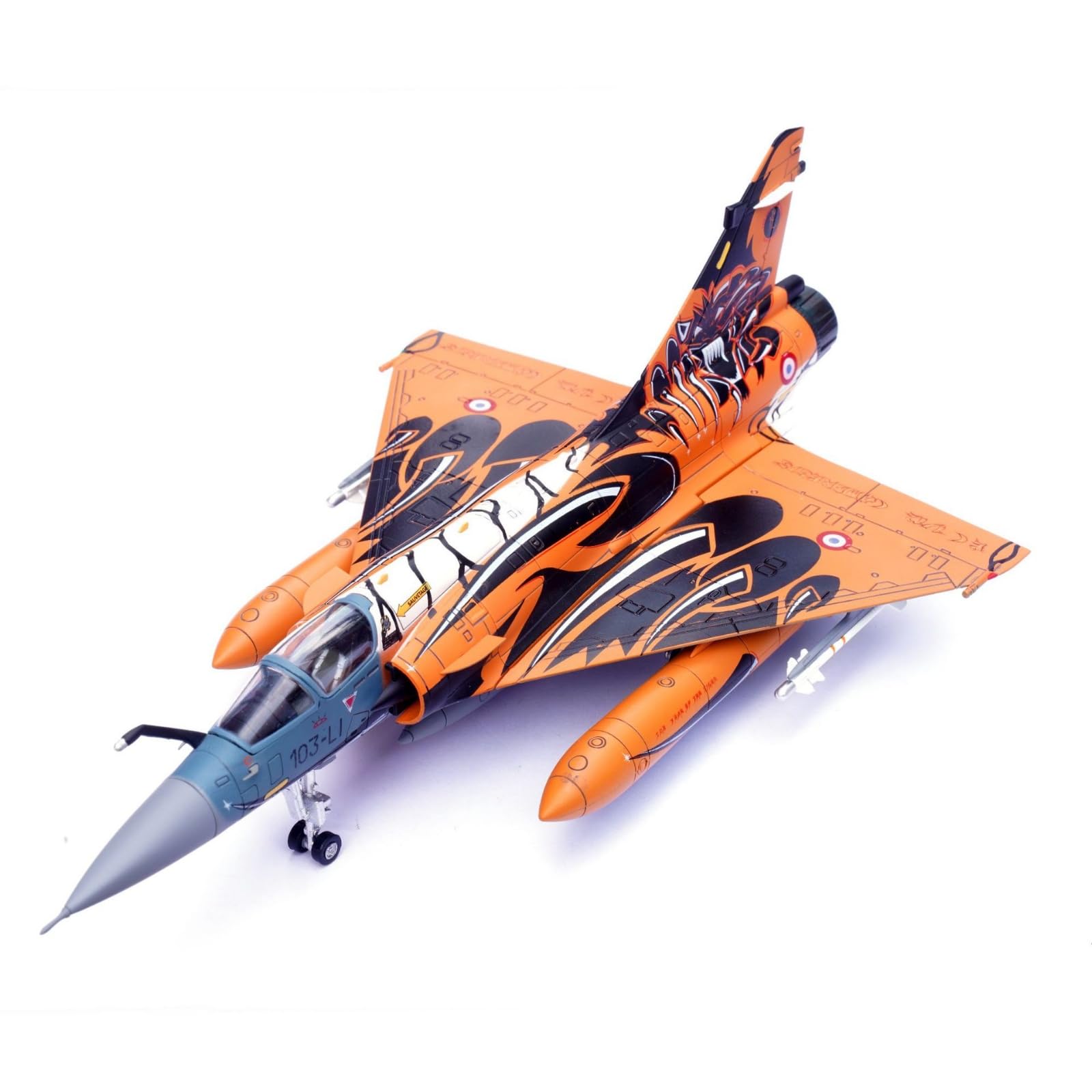 Almencla Réplica de Avión de Aleación 2000C Maqueta de Exhibición Cuerpo de Metal Transparente Detallado Tren de Aterrizaje Fijo Adecuada para Coleccionistas Vitrina Oficina Decoración del Hogar