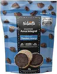 Biscoito Arroz Chocolate Zero Açúcar Naturatta 60G
