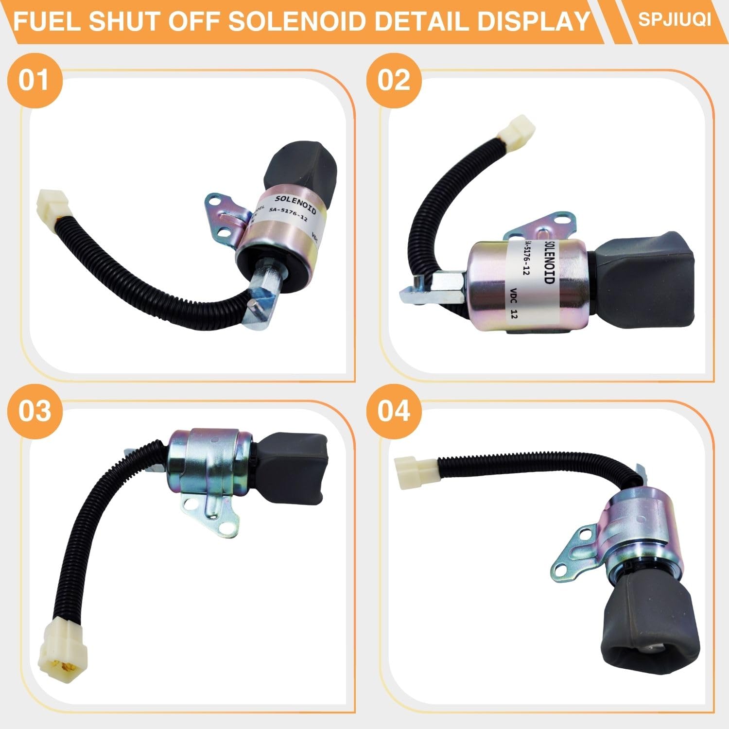Amazon.co.jp: 12V 燃料遮断ソレノイドバルブ SA-5176-12 Kubota D722