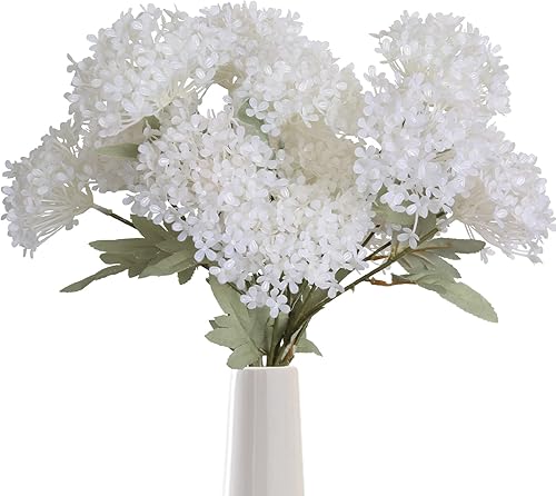 Hortensias artificiales azules, 6 flores de hortensias sintéticas de 25.98 pulgadas, 3 cabezas, hortensias artificiales altas para centro de mesa de
