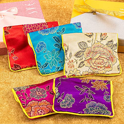 Image of Travel Jewelry Case,Jewelry Silk Purse Pouch Gift Case,Color,Small,15 Pcs
