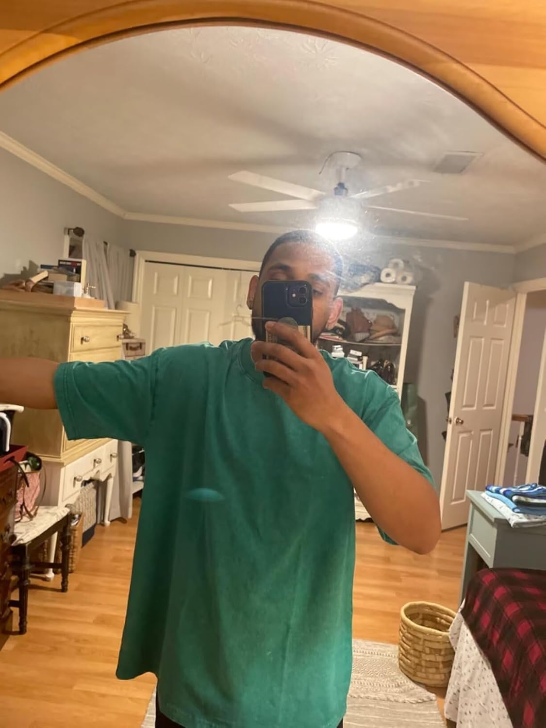 Workout T Shirts for Men Oversized Gym Loose Fit Tshirt Heavy Cotton Washed Vintage Faded Sleeping Tee Unisex Tops - Image 8