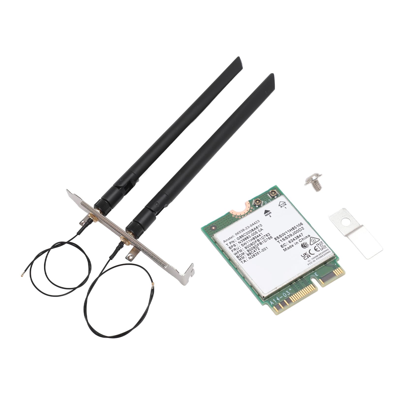 Sxhlseller Scheda WiFi 7 Tri Band BE200NGW 5800 Mbps |Adattatore Wireless 6G per Laptop Desktop MU MIMO Bluetooth 5.4 (Scheda WiFi 7 con antenna e staffa)