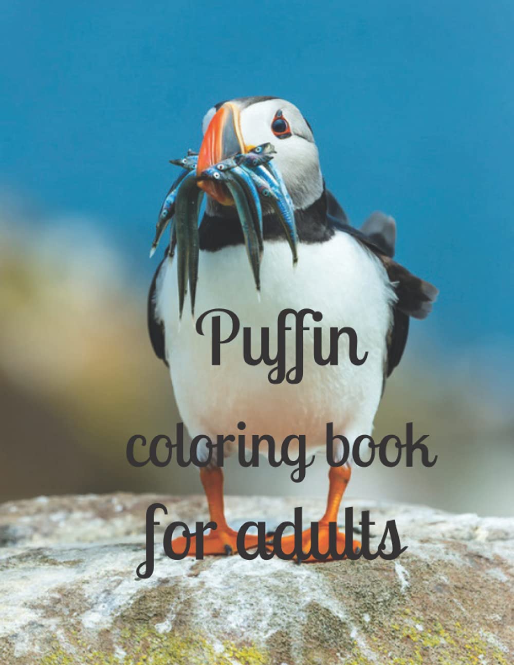 Puffin coloring book for adults: A coloring book for adults and kids Puffin image design paperback