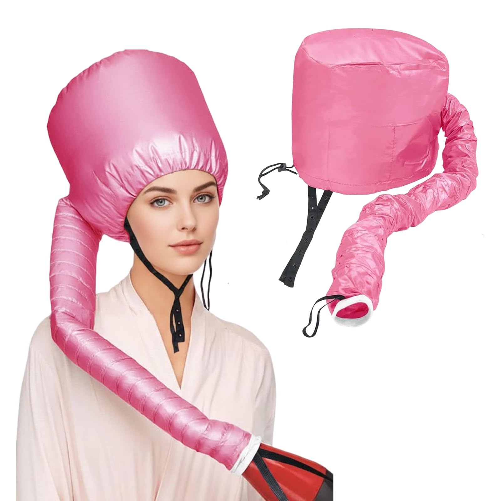Gorro Secador de Pelo, Cordón Ajustable para Secar, Casco de Secado para Secador de Pelo, accesorio para secador, gorro de secado tipo casco, para Secar, Peinar, Rizar y Acondicionar Profundamente