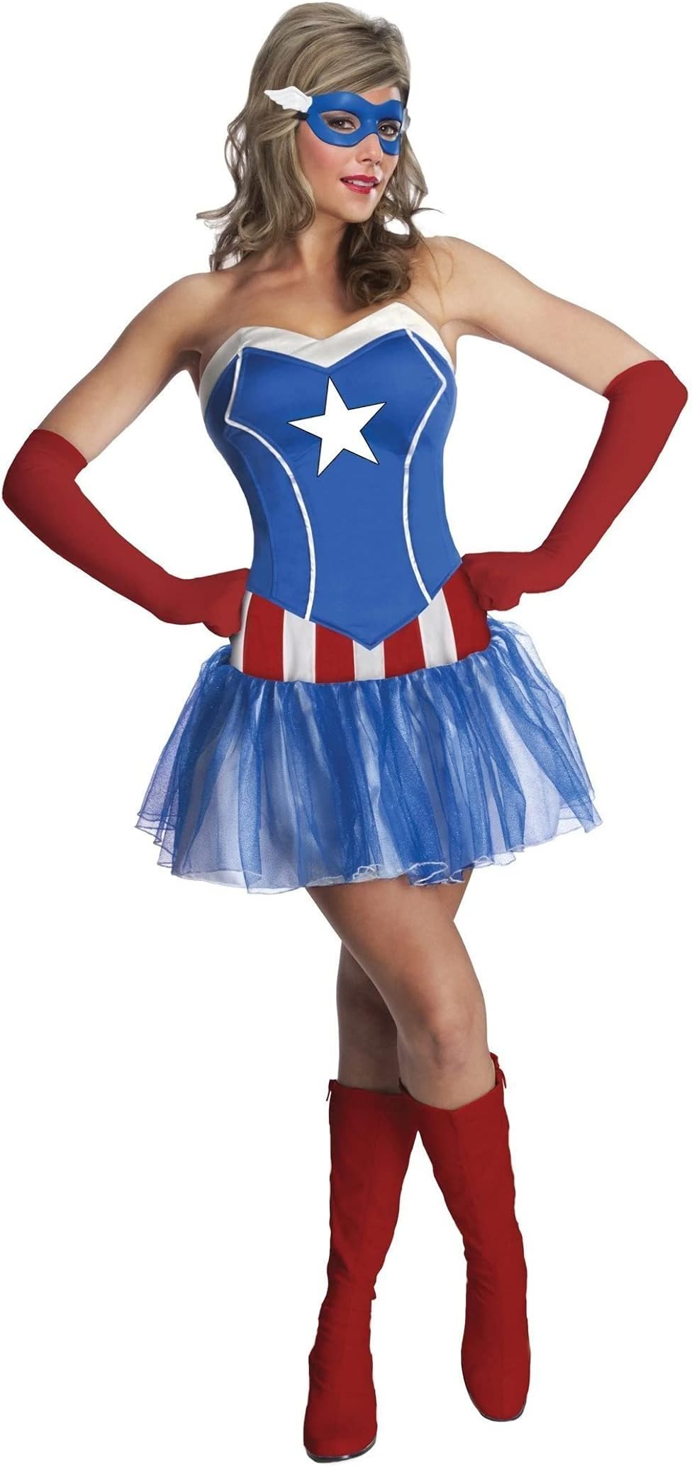 Secret Wishes Women's Marvel Universe American Dream Costume Tutu Dress and Mask