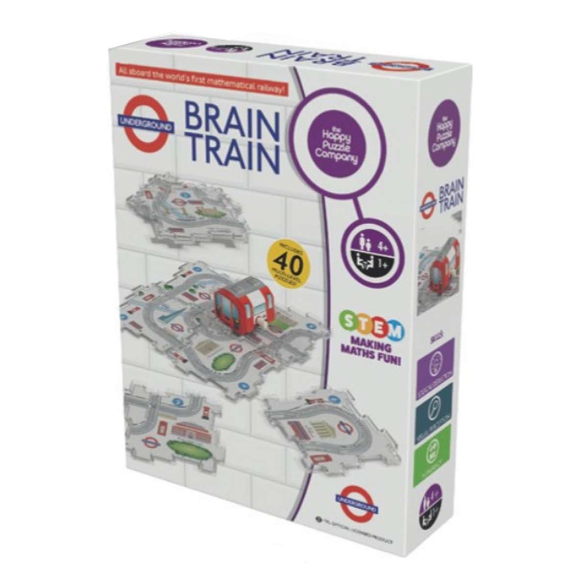 The Happy Puzzle Company Underground Brain Train | Official TfL Maths & Logic Puzzle Game | Build the London Underground Railway | Ages 4+