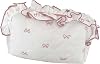 Cotton Quilted Makeup Bag,Cute Makeup Bag,Bow Travel Cosmetic Bag,Cute Lace Cotton Cosmetic Bag,Travel Toiletry Organizer Pouch Storage Make Up Bag for Women Pink