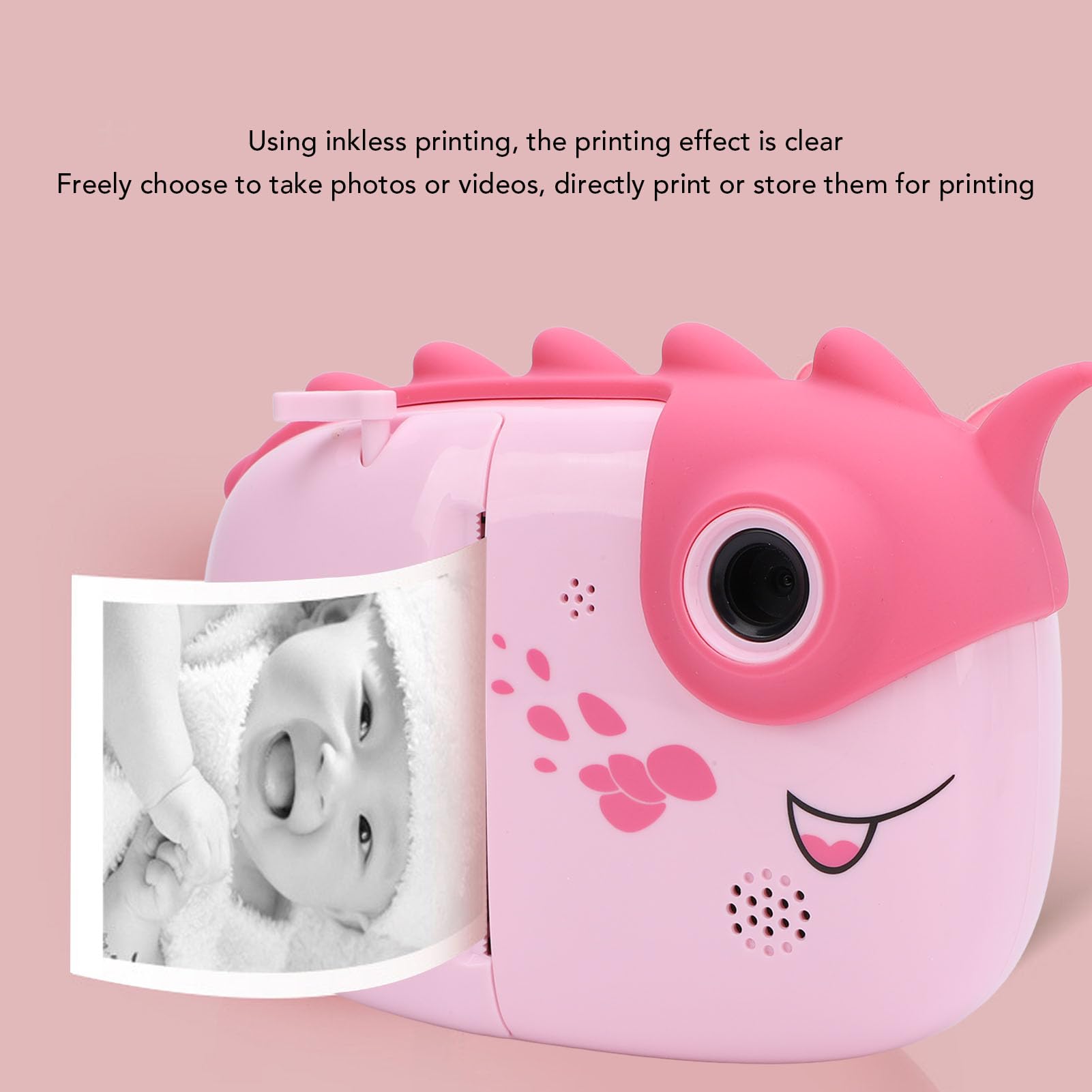 Fotocamera a Stampa Istantanea, Fotocamera Digitale per Selfie con Doppio Obiettivo Anteriore Posteriore, Fotocamera Digitale 1080P 48MP con Touch Screen IPS da 3 Pollici, Regali