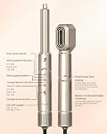 RUCHA pliable 8 en 1 Coiffeur & Chaud Air Styler, 110,000 RPM Brosse sèche-cheveux haute vitesse, Air Curler pour cheveux, Négatif Ion chaud Air Bursh for Frizz-Free Styling Curling Redressement rapide de séchage Volumisation