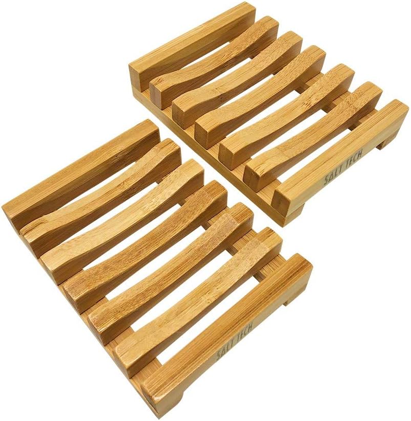 Salt Tech (Bamboo (2pc)) - Classic Bamboo Soap Dish (2pc)