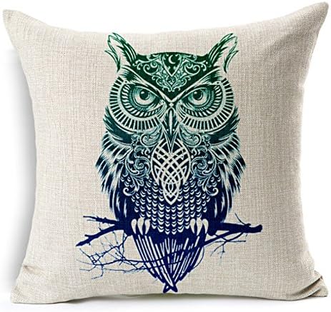 Jahosin owl Gradiente Throw Pillows Case Decorative Cushion Cover 18" x 18" (Jianbian Owl)