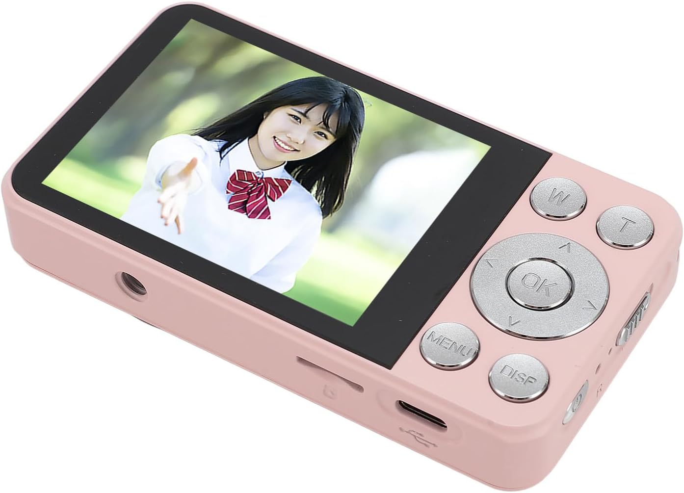 4K Digital Camera, 64MP Compact Travel Camera with 18x Zoom Autofocus Anti Shake, HD Video Vlogging Camera for Teen Boy Girl Kids, Includes Selfie Mirror and 2.8 Inch LCD (Roseate)