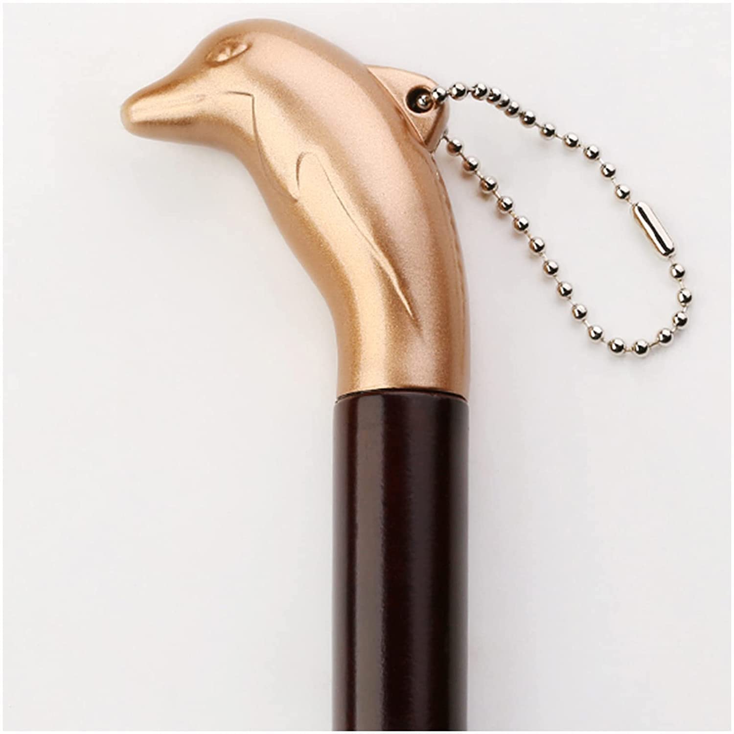 Calzador, calzador de mango largo, calzadores for mujeres, cobre con, cabeza delfín dorado extralargos 23,6 pulgadas for hombres, personas mayores y niños