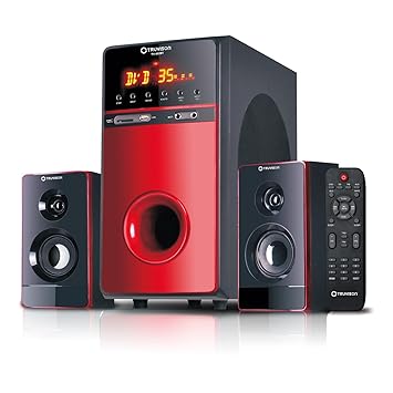 TRUVISON TV-OO2BT 2.1 Multimedia Speaker with Bluetooth Supporting USB,AUX,Built in FM and Remote Control, Mic in