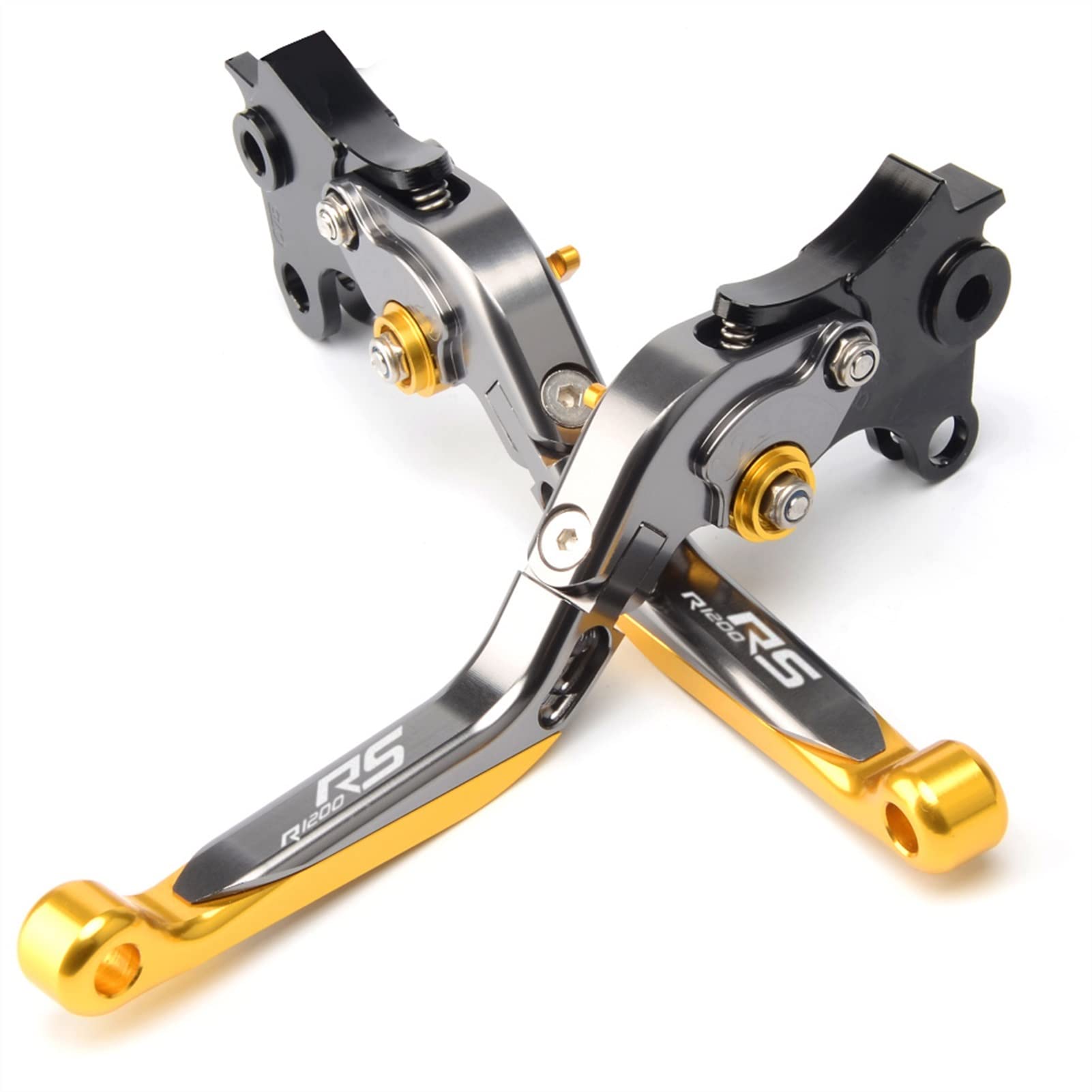 Motocicleta Para BMW R1200RS R1200RT R1200 Rs/rt 2014 2015 2016 2017 CNC Palancas De Embrague De Freno Ajustable Plegable Extensible (Color : Golden R1200RS)