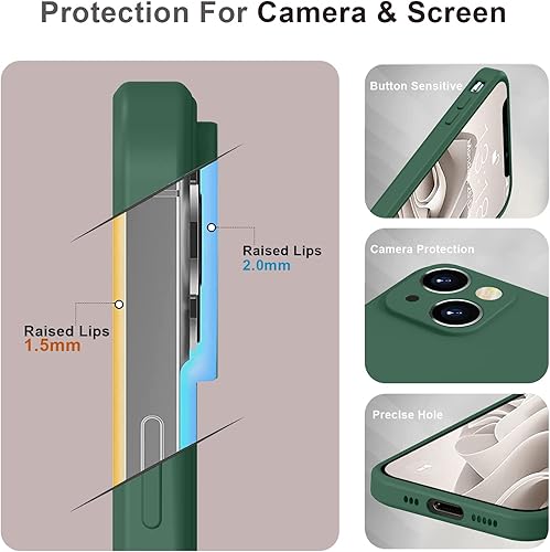 Miniatura 5 de Funda compatible con iPhone 13 Mini, delgada y delgada con forma de corazón, de silicona, a prueba de golpes, suave protección contra caídas, para