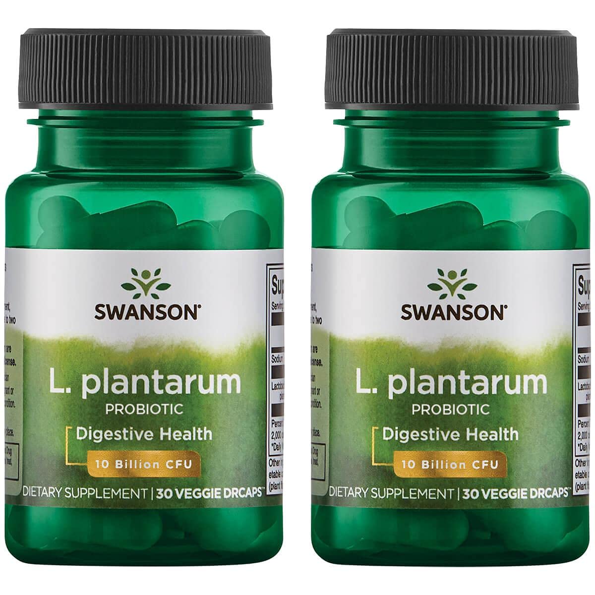 Swanson L. Plantarum - Digestive Supplement Promoting Gastrointestinal Balance & Bowel Regularity - Natural Formula to Help Reduce Bloating - (30 Veggie Capsules) 2 Pack
