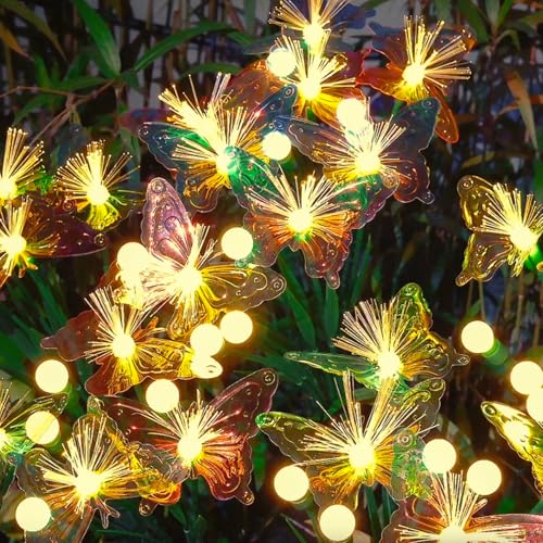 TONULAX Solar Firefly&Butterfly Garden Lights - Outdoor Light for...