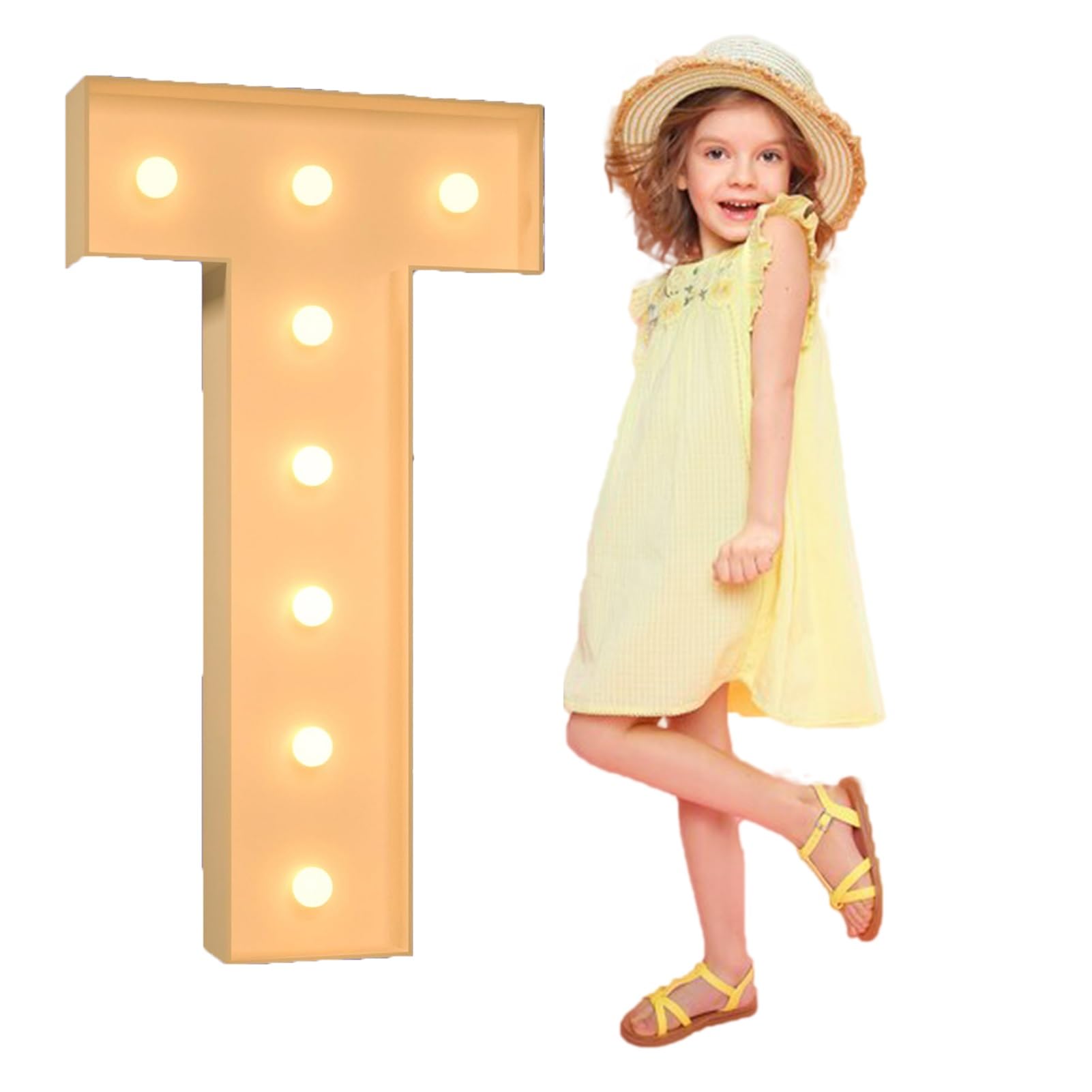3ft Splicing Letters Light DIY Giant Letters For Baby Shower Birthday Party Backdrop Decorations For Prom Party Bar Birthday Family Christmas Valentin’s Day Anniversary Holiday(Color:Letters T,Size:4F