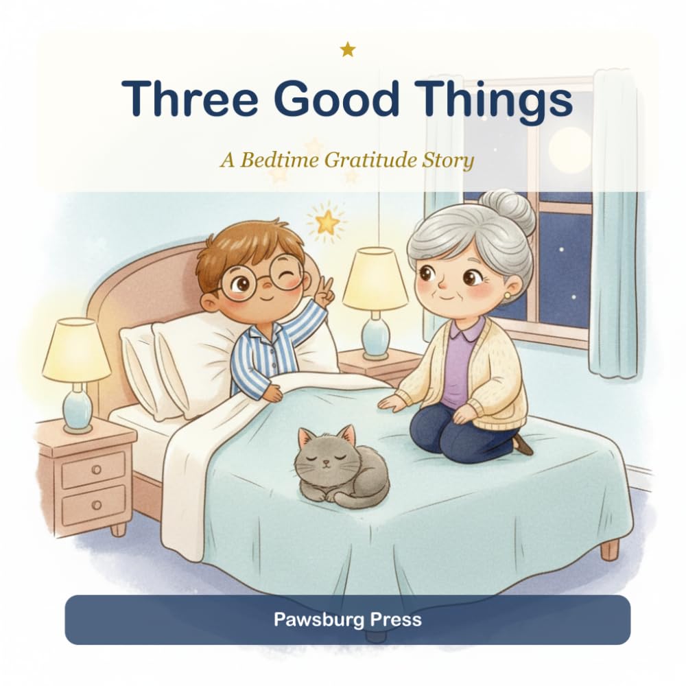 Three Good Things: A Bedtime Story About Gratitude & Hard Days (Big-Feelings Stories) (Pawsburg Big-Feelings Stories)