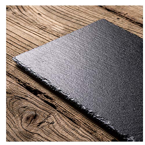 Slate Serving Cheese Board Plate and Platter Dessert Tray for Dinner Parties and Entertaining Pack of 2 (8" x 12")