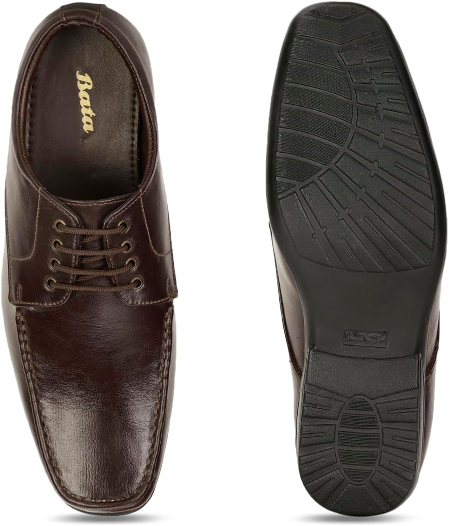 BATA Men's Formal Derby Dress Shoes, Classic Oxford-Style Lace-Up, Comfortable & Durable Shoes for Office, Church, Business Meetings, Weddings, Daily Wear & Suit Outfits - Image 4