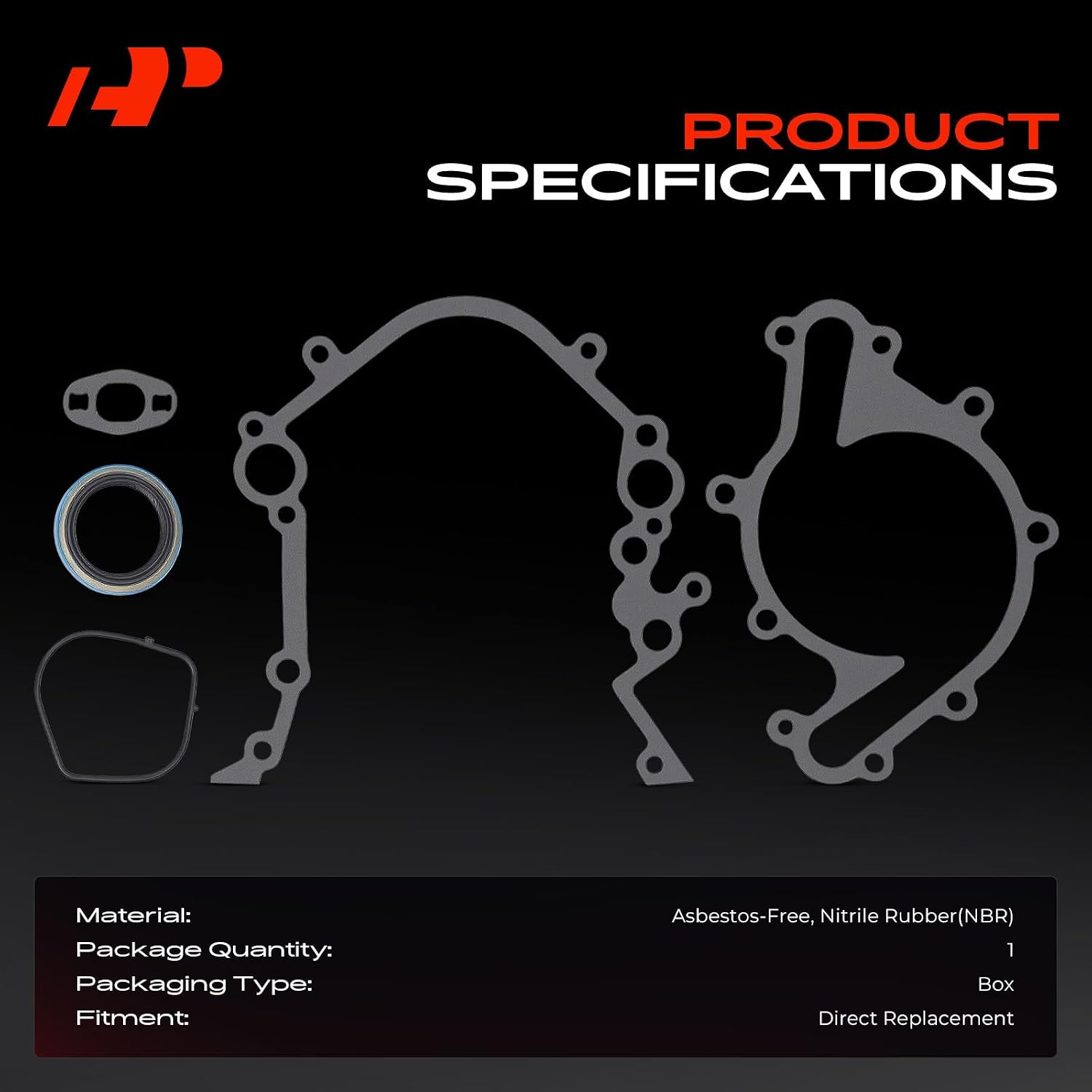 A-Premium Engine Timing Cover Gasket Set Compatible with Ford F-150 1997-2003/2005-2008, F-150 Heritage 2004, Mustang, E-150, E-250, E-150 E-250 Econoline, E-150 Club Wagon & Mercury Monterey