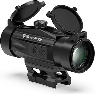 Votatu P3X Prism Scope Shake Awake 3X Magnification Prism Sight with Etched Reticle and Red & Green Illumination, Compact Rifle Scope - VOTATU