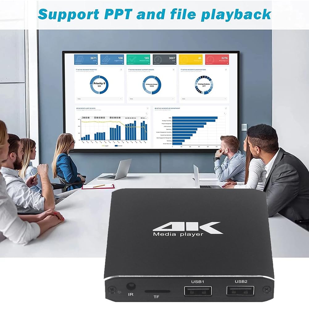 Odtwarzacz multimedialny, 4K 265, odtwarzacz reklamowy, automatyczne odtwarzanie w pętli z dyskiem twardym TF/AV/USB, odtwarzacz multimedialny 1080p HD, wtyczka UE