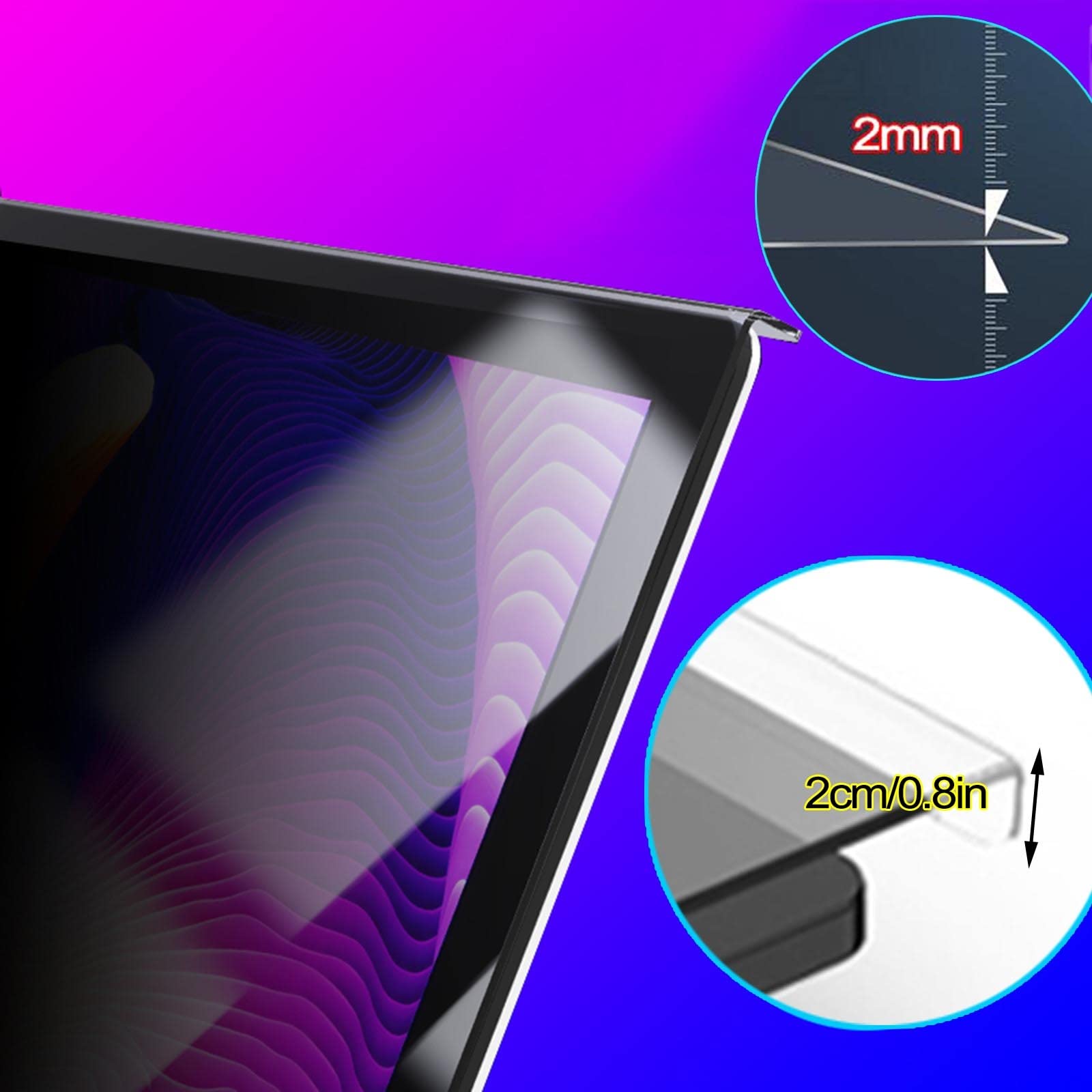 LIGUOYI Colgando Filtro De Privacidad Antis-Reflejos, Antis Luz Azul, Antis UV Filtro De Pantalla Los Ojos Protector, HD Protector De Pantalla para Pantalla Ordenador, Antis-arañazos