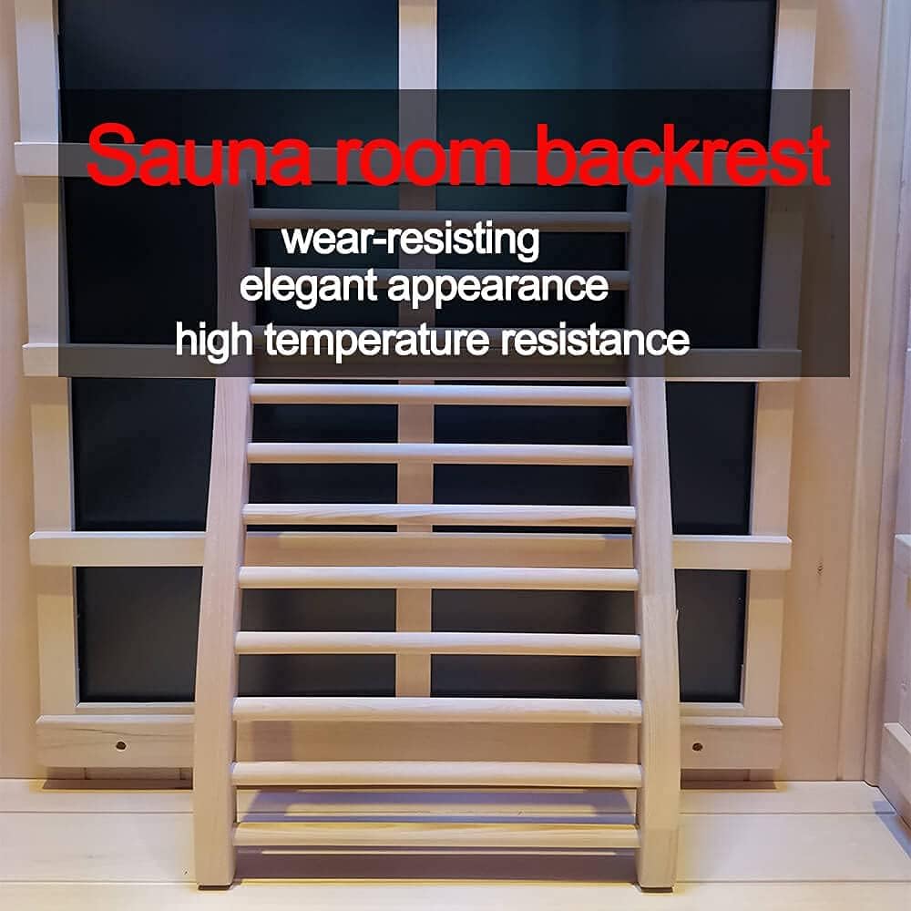 Sauna Backrest, Natural Wood Hemlock, No Stains, Non-Toxic, 13"(W) x 20.5"(H)
