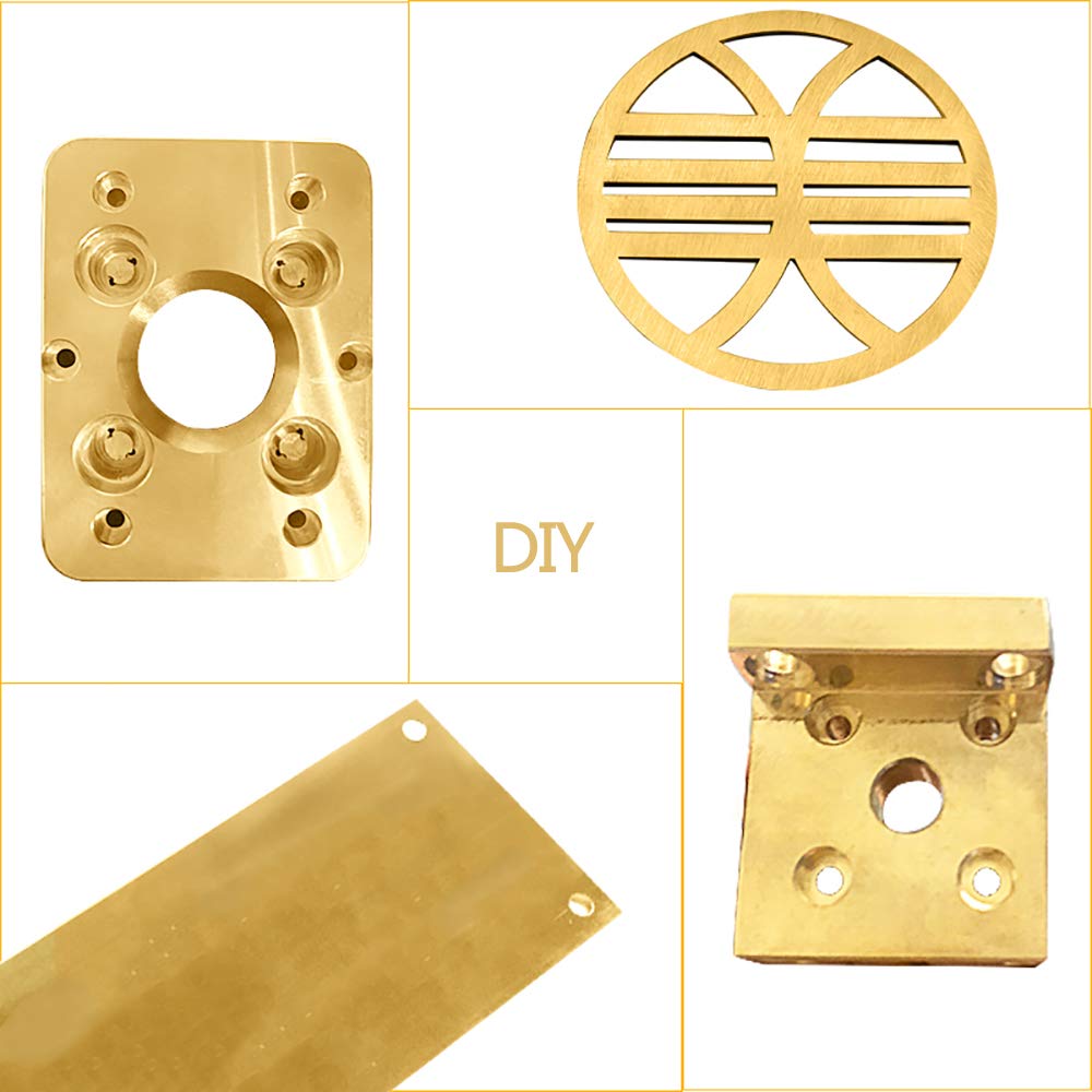 arkusze ecoppr， Blacha mosiężna H62 do dekoracji DIY Laboratorium obróbki metali i mebli(Thickness 2.5mm,300x300mm)