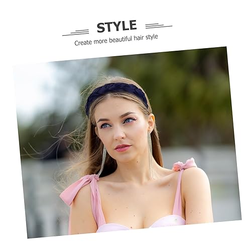 Miniatura 3 de 1 diadema trenzada ancha para niñas y niñas, diadema anudada ancha para niñas y mujeres, diadema para decoración de cabello, diadema retorcida,