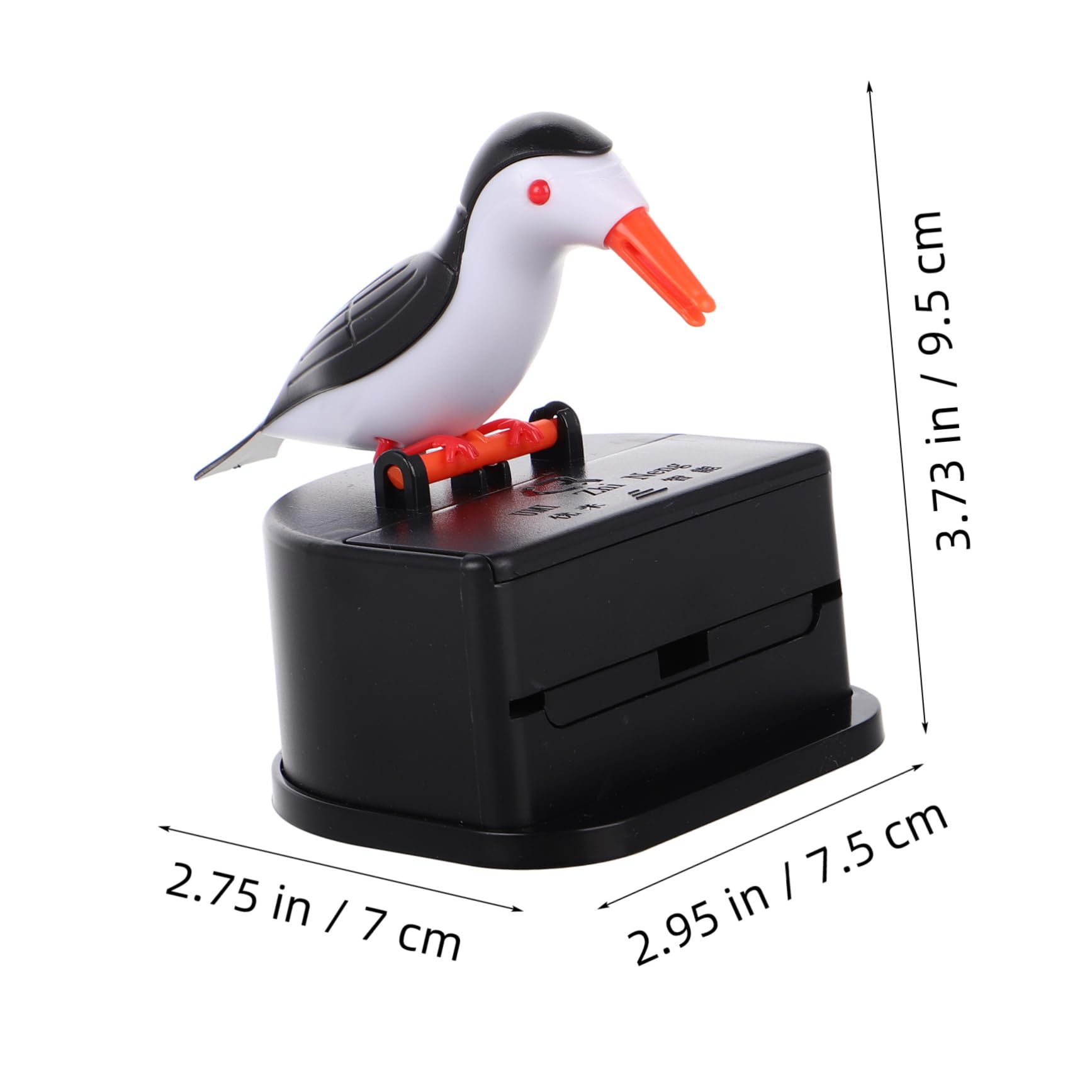 Garneck Toothpick Holder Bird Toothpick Dispenser Tooth Pick Holder Woodpecker Toothpick Dispenser Cotton Swab Dispenser Toothpicks Medicine Kit Tooth Picks Mini Wood Swabs Plastic Black