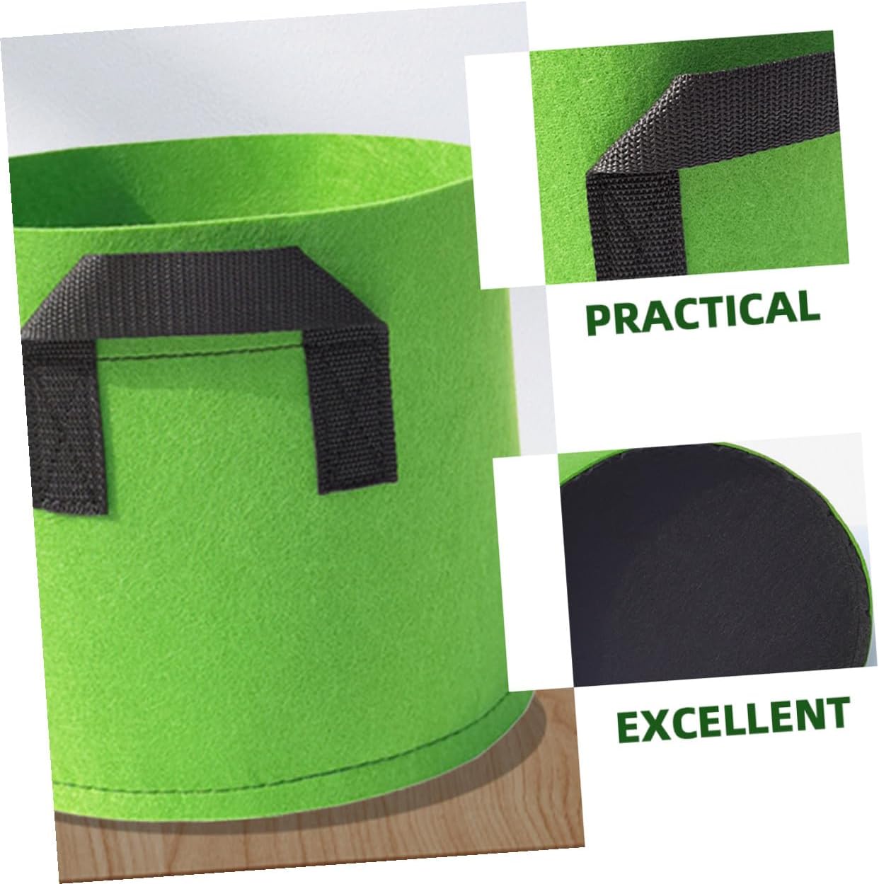 Toddmomy 5pcs 10-Gallon Felt Plant Grow Bags with Handles Thickened Non-Woven Fabric Vegetable and Mushroom Planting Containers for Outdoor Garden and Nursery Use