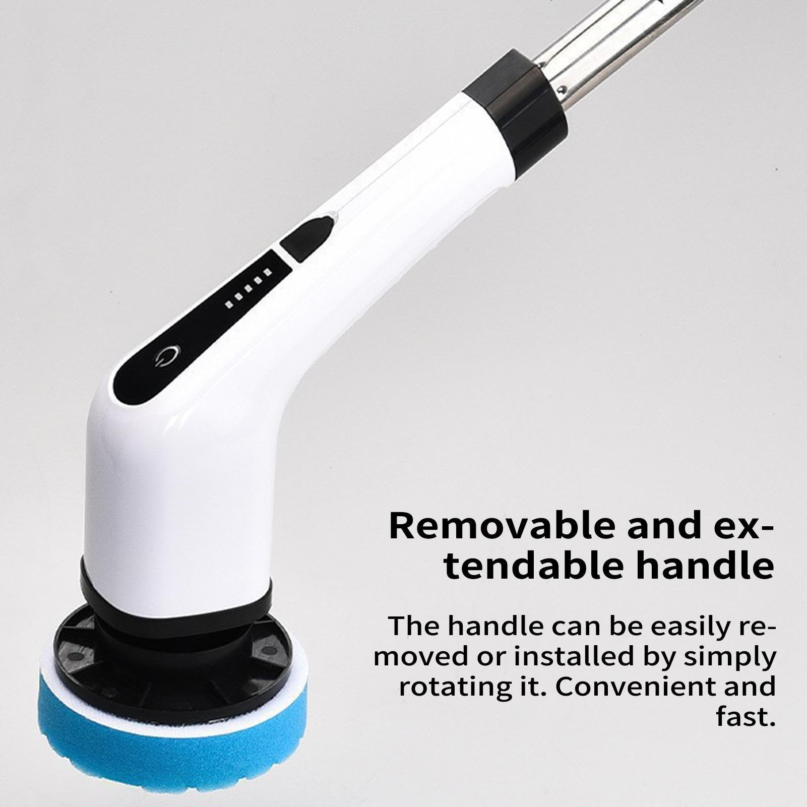 Cepillo Eléctrico de Limpieza de Baño 2500 mAh Limpiador sin cables | Limpieza con Cepillo Fregador Eléctrico 2 Velocidades Ajustables Parrilla, Juntas, Fregadero