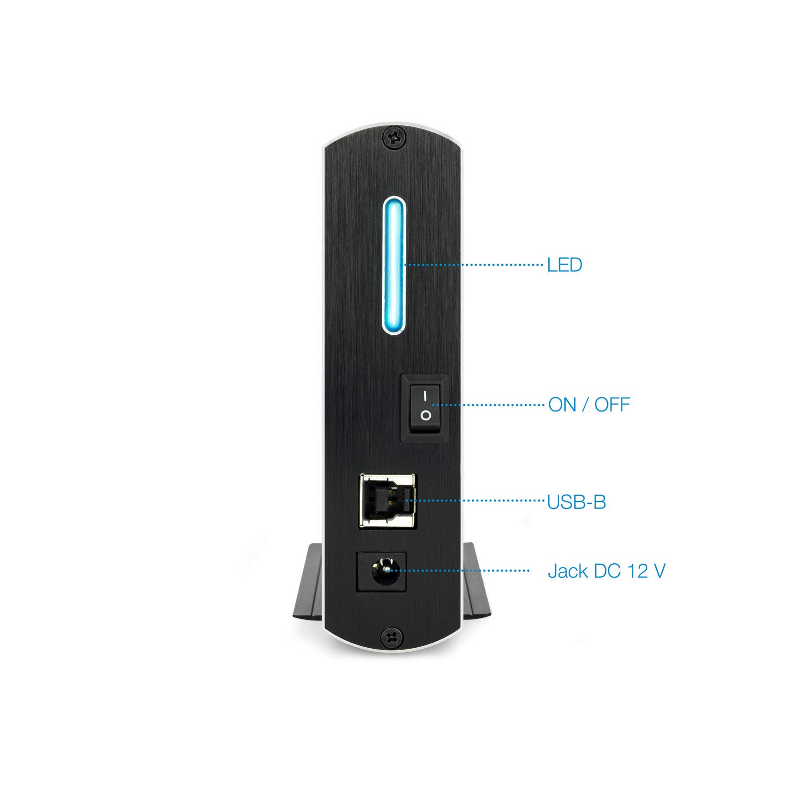TooQ TQE-3531B - obudowa do 3,5 cala HDD (SATA I/II/III, USB 3.0), aluminium, wyświetlacz LED, czarna