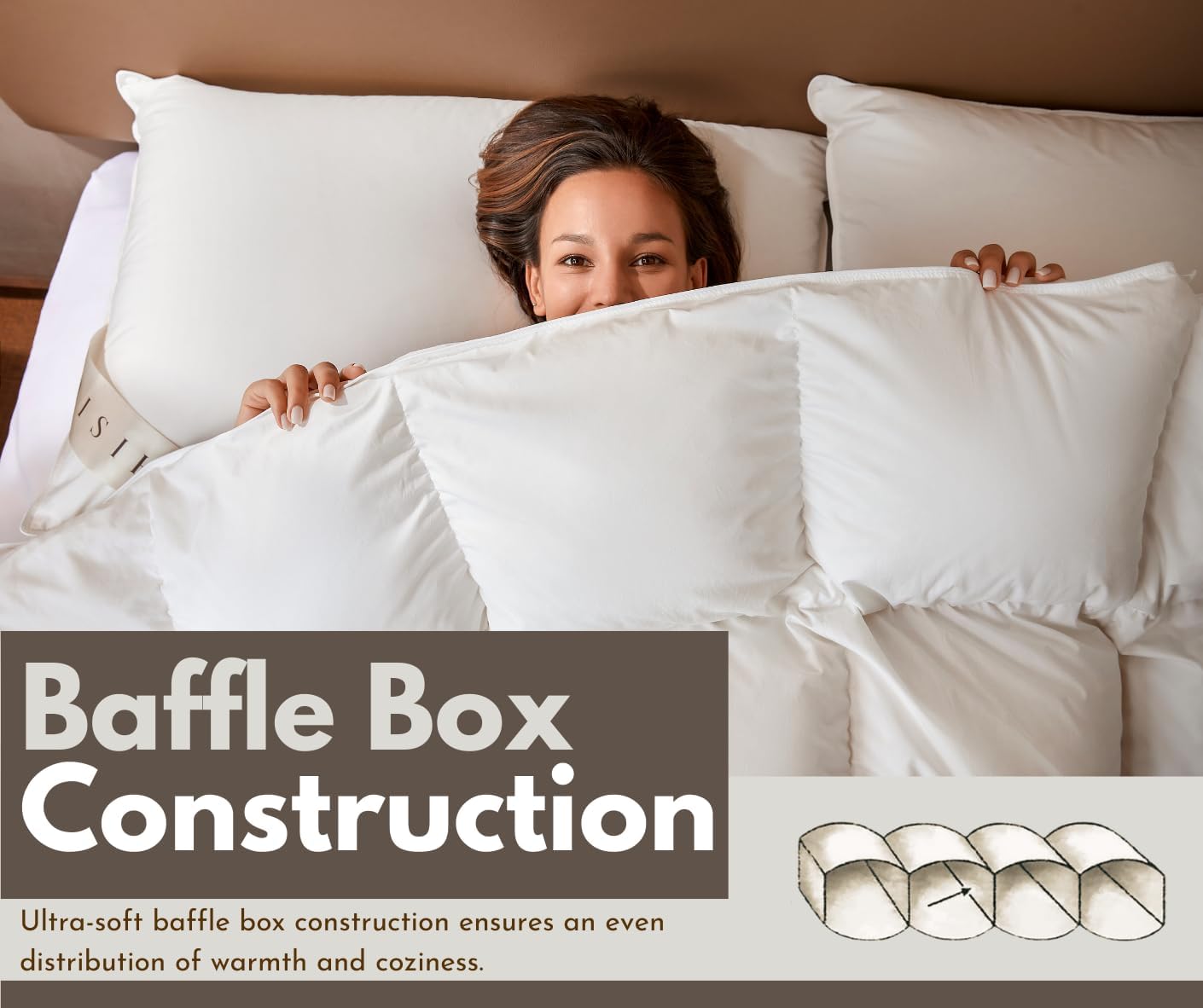 OverCloud™ Goose Down Comforter, Twin Size Winter Down Duvet Insert, Hotel Collection Comforter Ultra Soft 700+ Fill Power Down Proof Duvet Insert with Corner Tabs (90"x68")