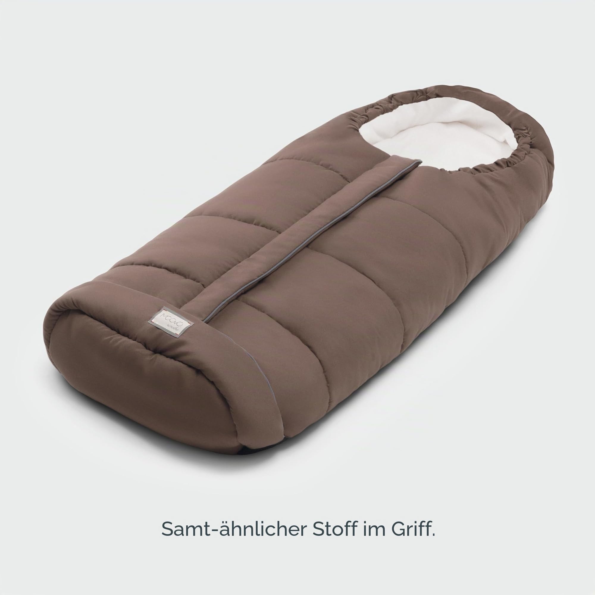 Nuvita 9545 Junior City | Universal-Fußsack für Kinderwagen | Perfekt für Kinder von 6 bis 36 Monaten (100 cm) | Samtweiches Material und Komfort für Ihr Kind bis zu -10 °C | Salbeigrün