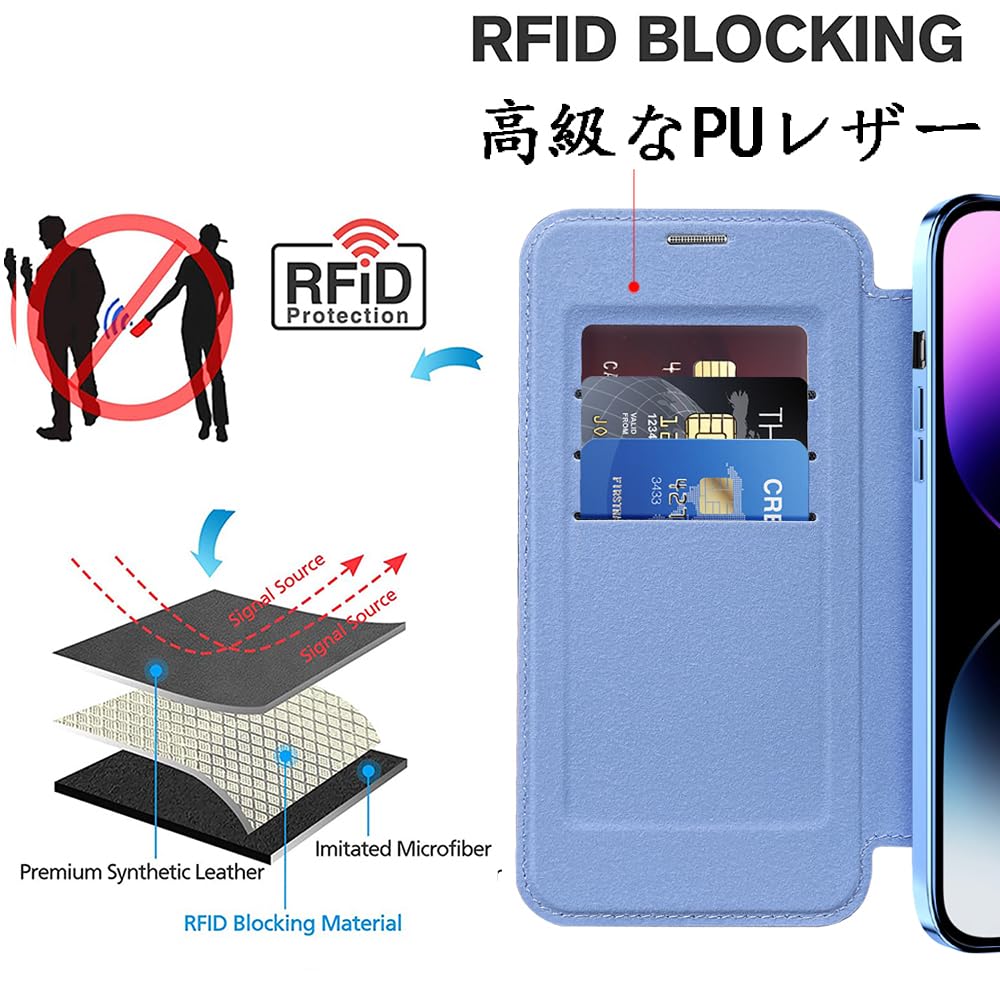 Amazon.co.jp: MuZiF iPhone 15 用 ケース 手帳型 Magsafe対応 クリア