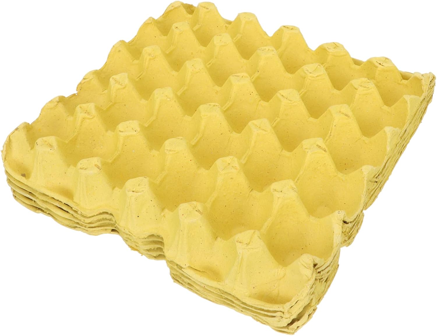 Zerodeko Ganizer Box for Eggs 5pcs Yellow Egg Trays Collapsible Design Easy to Move Refrigerate