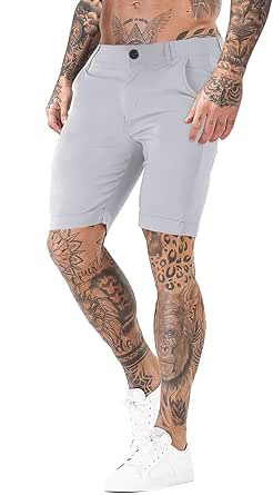 GINGTTO Mens Slim Fit Shorts 9" Inseam Stretch Chino Short Pants
