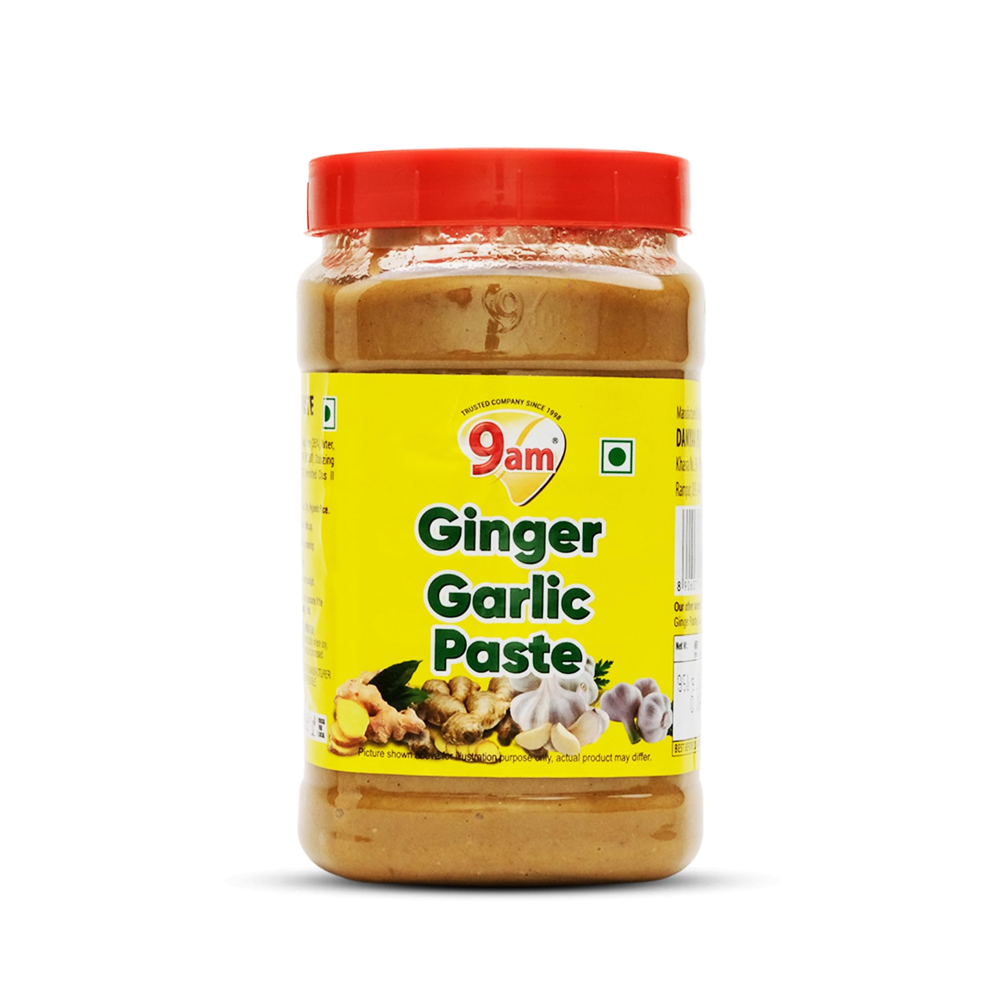 9AM Ginger Garlic Paste 950 Gm | Ready To Use Adrak Lahsun Paste| Naturally Processed, Quality Assured, Fresh Homemade Ingredients | No Added Flavor | Time-Saving Convenience | Enhance Every Dish