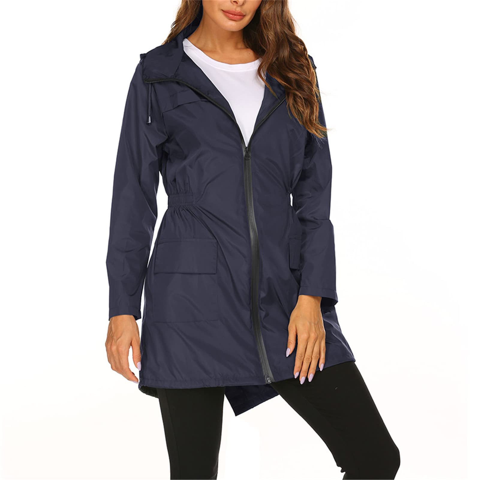 UNibelle Regenjas voor dames, windjack, waterdichte regenponcho, lichte regenkleding, ademend
