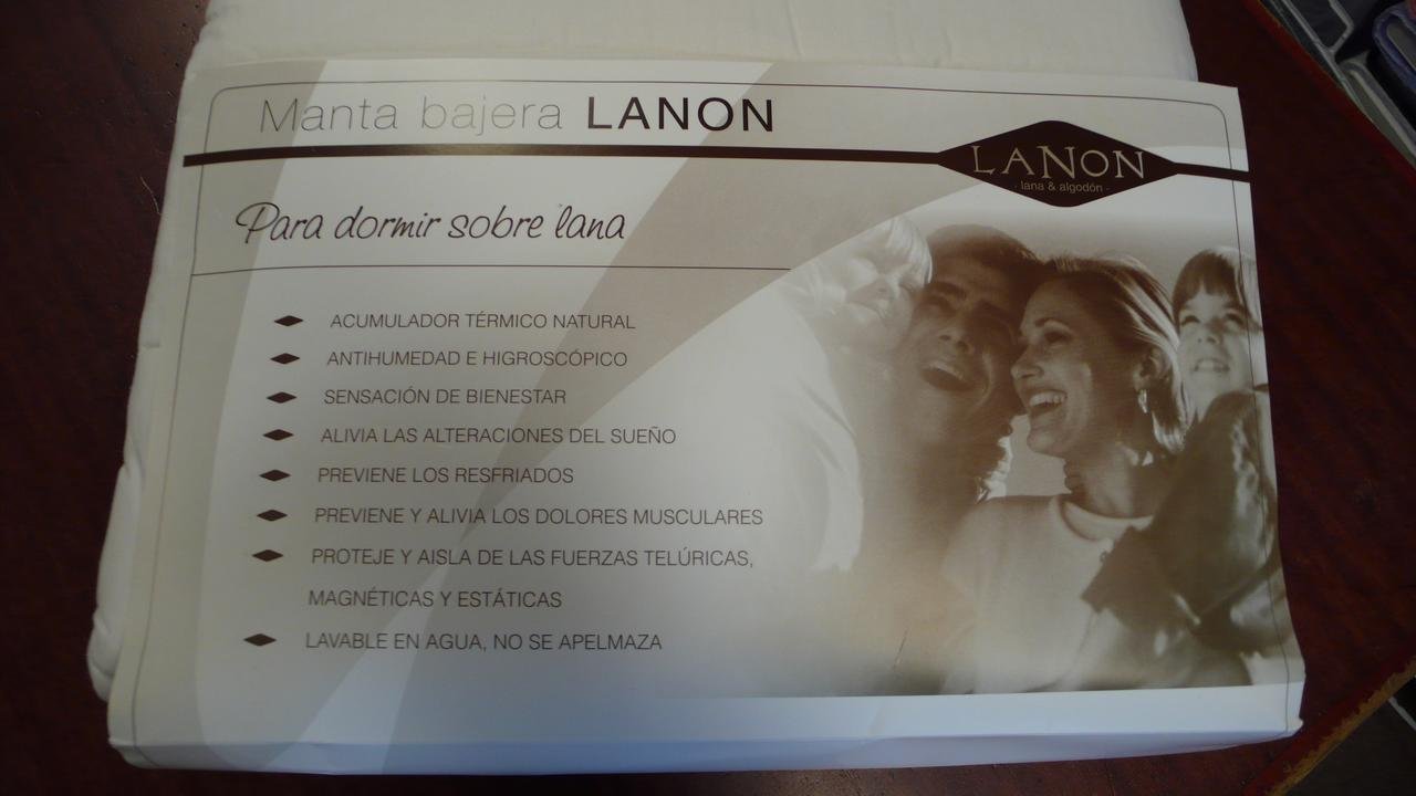 CUBRECOLCHON DE Lana Y Algodon Sistema DE Descanso Tradicional Bienestar del SUEÑO (Lana 500 GR, Cama 150 X 190 CM)