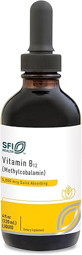 Klaire Labs Vitamina B12 Gotas líquidas 5 mg Estado de ánimo y soporte cognitivo de 5000 mcg Coenzima activa metilcobalamina Hipoalergénico 120